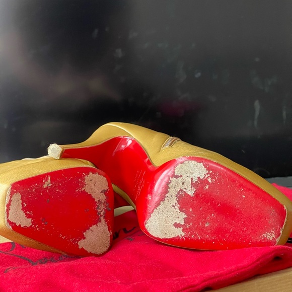 Christian Louboutin Mamanouk Boots 120 Nappa Camel - Picture 6 of 9